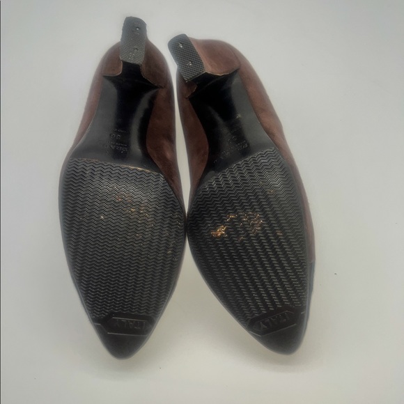 Prada Suede Stack Heel Two Tone Pump Sz 36 - Picture 3 of 6